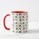 Kerstmis, Elf Pattern Snowflakes Red Mok (Links)