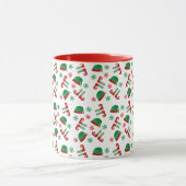 Kerstmis, Elf Pattern Snowflakes Red Mok (Midden)