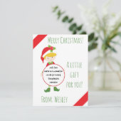 Kerstmis, Elf Play Doh Gift Card, Boy Elf, Holiday Kaart (Staand voorkant)