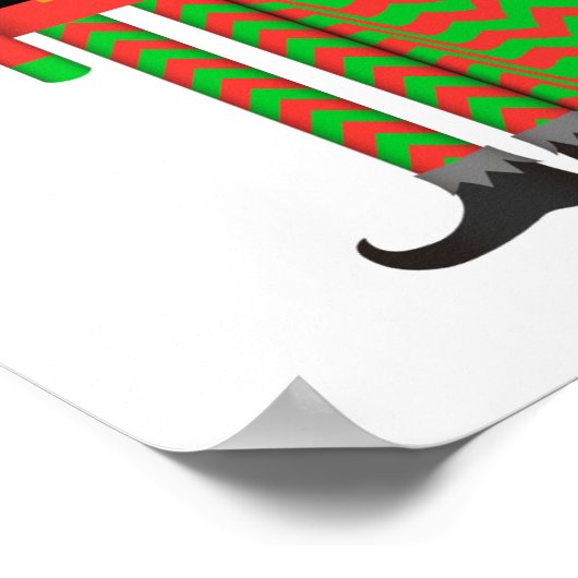 Kerstmis - Elf-Poster - Chevron Gift Package Poster (Hoek)