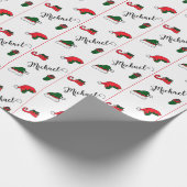 Kerstmis, Elf Shoes Petten Holiday, persoonlijk Cadeaupapier (Hoek)