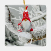 Kerstmis, Elf Snowy Trees Ornament (Voorkant)