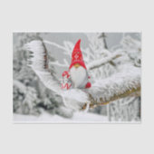 Kerstmis Elf Snowy Trees Tissuepapier (Voorkant)