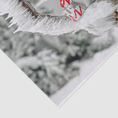 Kerstmis Elf Snowy Trees Tissuepapier (Detail)