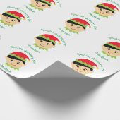 Kerstmis - Elf speciale bezorger - kinder kinderen Cadeaupapier (Hoek)