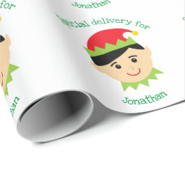 Kerstmis - Elf speciale bezorger - kinder kinderen Cadeaupapier