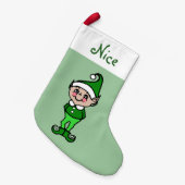 Kerstmis Elf Stocking Kleine Kerstsok (Voorkant (Hangend))