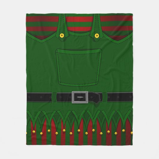 Kerstmis Elf Throw Blankets Festive Holiday Elf H Fleece Deken (Voorkant)