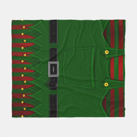 Kerstmis Elf Throw Blankets Festive Holiday Elf H Fleece Deken (Voorkant (Horizontaal))