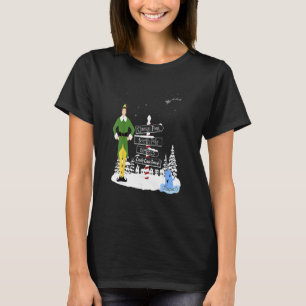 Kerstmis Elf Towns Holiday Santa Buddy Snow T-shirt