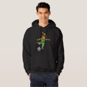 Kerstmis Elf Voetbal jongens meisjes Kind Hoodie (Voorkant volledig)