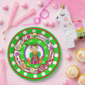 Kerstmis, Elf Whimsical Snoep Polka Dot Papieren Bordje (Feest)