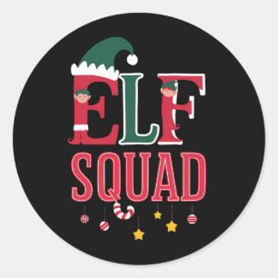 Kerstmis Elfen Familie Matching Pyjama's Elfen Tea Ronde Sticker