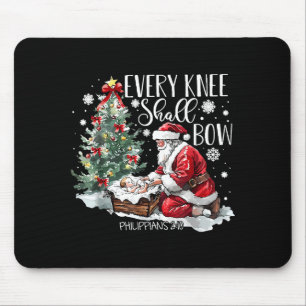 Kerstmis Elke Knie Zal Buigen Kerstman Kerststal Muismat