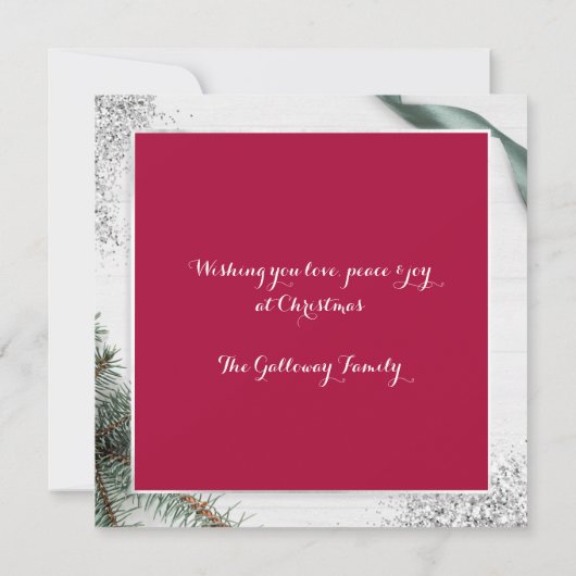 Kerstmis Elves Ho Ho Glitter Fun Flat Kaart (Achterkant)