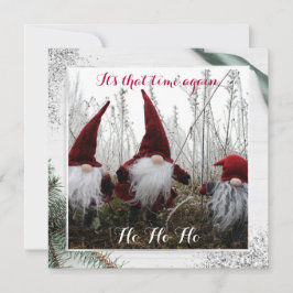 Kerstmis Elves Ho Ho Glitter Fun Flat Kaart