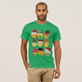 Kerstmis Emoji Collectie Funny Chritmas T-shirt (Voorkant volledig)