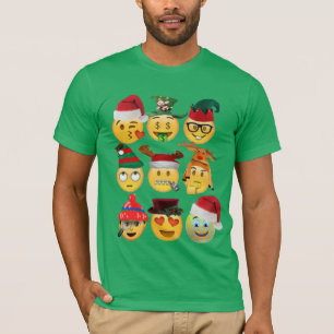 Kerstmis Emoji Collectie Funny Chritmas T-shirt