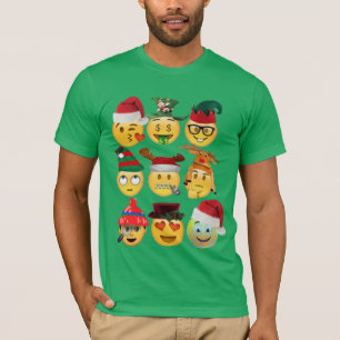 kerstmis emoji collectie grappig hemddesign t-shirt