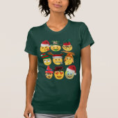 kerstmis emoji collectie grappige shirt vrouwen to (Voorkant)