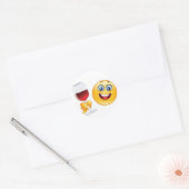 kerstmis - emoji sticker - wijnglas - set van 20 (Envelop)