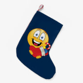 Kerstmis Emoji Stocking Kleine Kerstsok (Voorkant (Hangend))