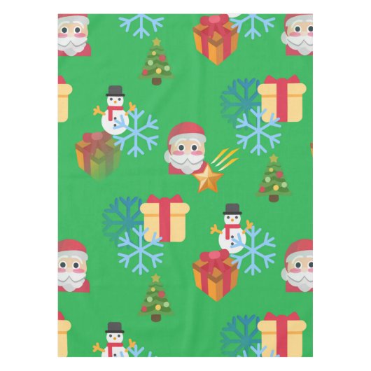 kerstmis emoji tafelkleden (Voorkant)
