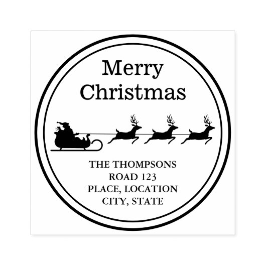 Kerstmis en aangepast adres voor kerstmis rubberstempel (Afrduk)