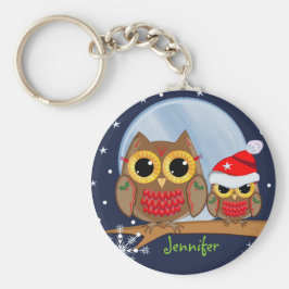 Kerstmis en aangepaste naam sleutelhanger