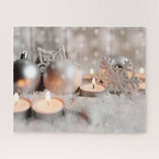 Kerstmis en advent-decoratie legpuzzel (Horizontaal)
