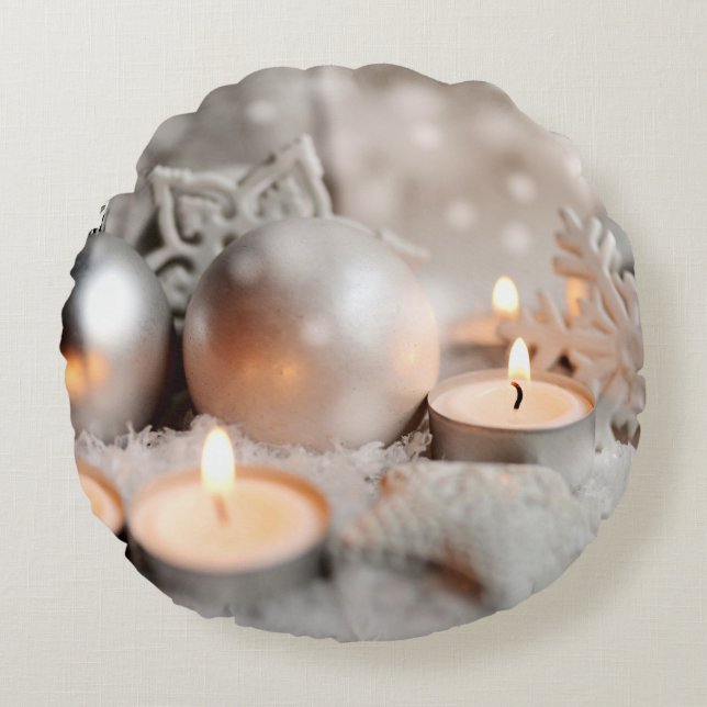 Kerstmis en advent-decoratie rond kussen (Voorkant)