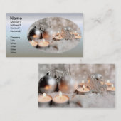 Kerstmis en advent-decoratie visitekaartje (Voorkant / Achterkant)