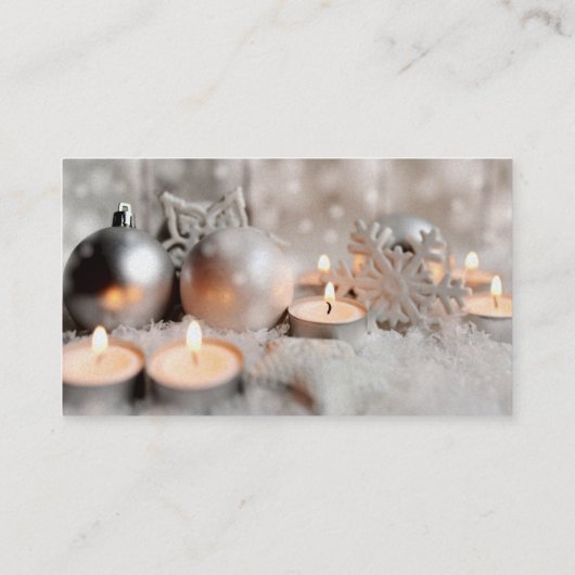 Kerstmis en advent-decoratie visitekaartje (Achterkant)