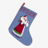 Kerstmis en Baby kerstkerststaart met Samoyed Grote Kerstsok (Voorkant (Hangend))