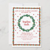 Kerstmis en Baby shower van Garland Kaart (Voorkant)