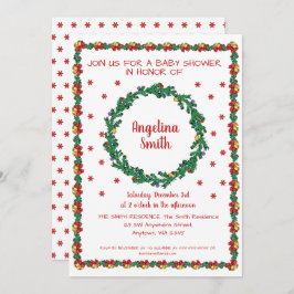 Kerstmis en Baby shower van Garland Kaart