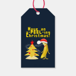 Kerstmis en banaan cadeaulabel