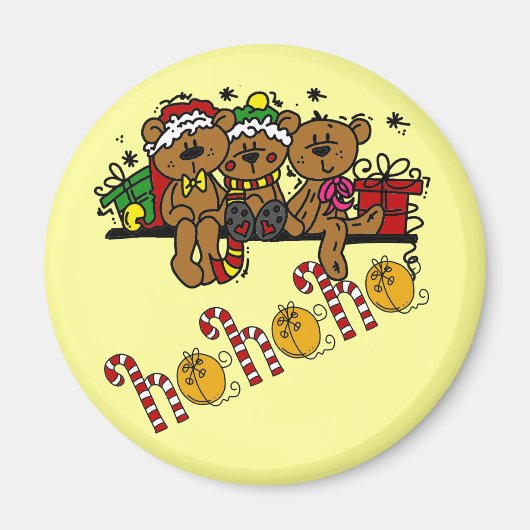 Kerstmis en Beren van Jingle Bells Magneet (Voorkant)