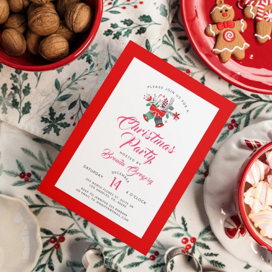 Kerstmis en bloemen Bouquet-feest Kaart