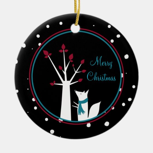 Kerstmis en -boom van ons Huis tot u Keramisch Ornament (Voorkant)