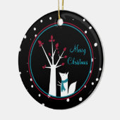 Kerstmis en -boom van ons Huis tot u Keramisch Ornament (Links)