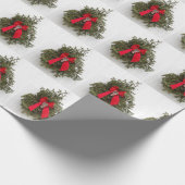 Kerstmis en Bow op Barn Cadeaupapier (Hoek)