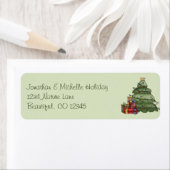 Kerstmis en cadeauadres feestdag etiket (Insitu)