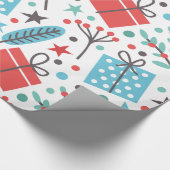 Kerstmis en cadeaupatroon cadeaupapier (Hoek)