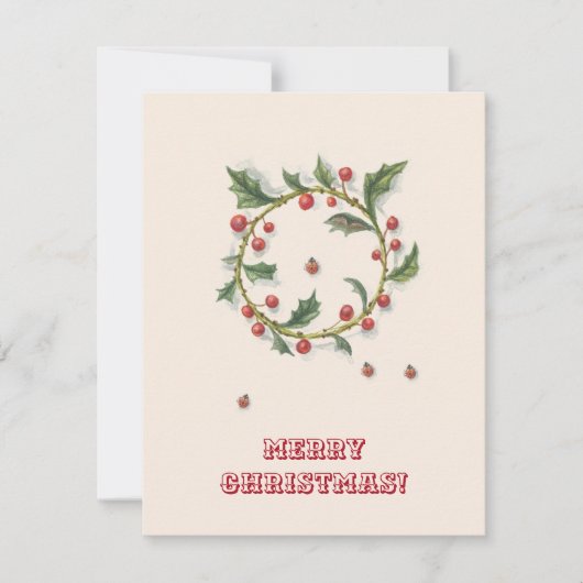 Kerstmis en de Kaart van Ladybugs (Voorkant)