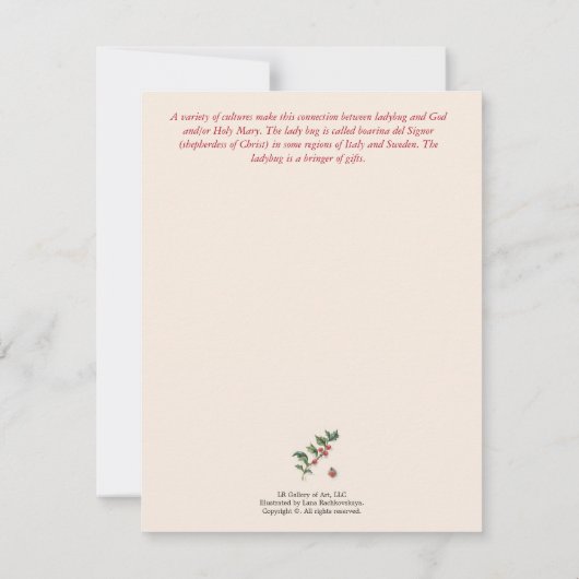 Kerstmis en de Kaart van Ladybugs (Achterkant)