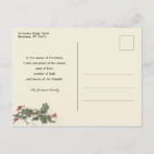 Kerstmis en de Rotische Kerk in sneeuw Briefkaart (Achterkant)