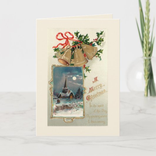 Kerstmis en de Rotische Kerk in sneeuw Feestdagen Kaart (Voorkant)