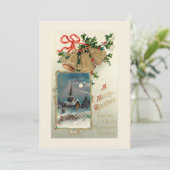 Kerstmis en de Rotische Kerk in sneeuw Feestdagenkaart (Staand voorkant)