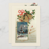 Kerstmis en de Rotische Kerk in sneeuw Feestdagenkaart (Voorkant / Achterkant)